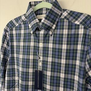Holderness & Bourne Mens M The Andrews Shirt SAG Tailored Fit Stretch Plaid